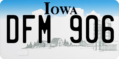IA license plate DFM906