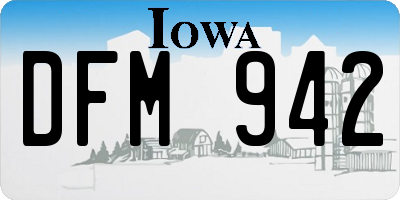 IA license plate DFM942