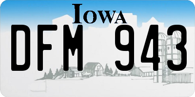 IA license plate DFM943