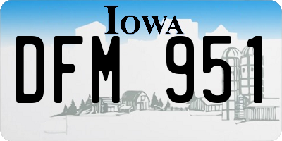 IA license plate DFM951