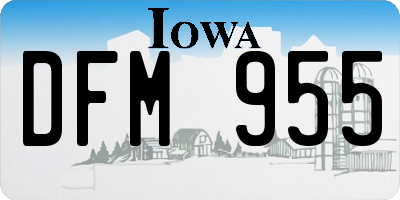 IA license plate DFM955