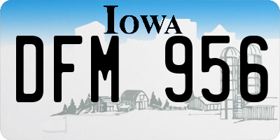 IA license plate DFM956