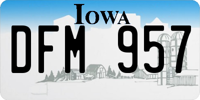 IA license plate DFM957