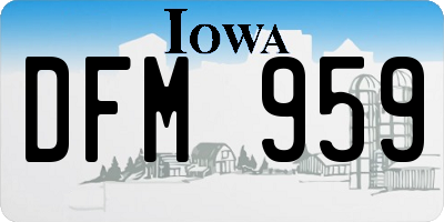 IA license plate DFM959