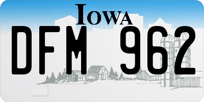 IA license plate DFM962