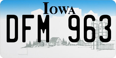IA license plate DFM963