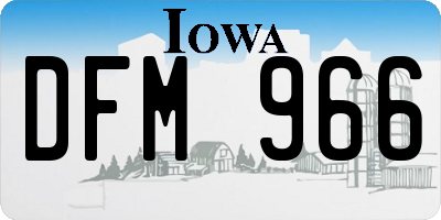 IA license plate DFM966