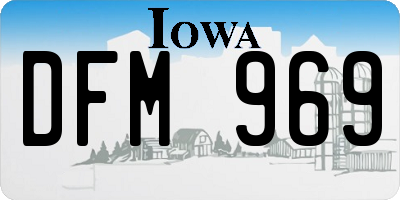 IA license plate DFM969