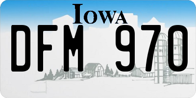 IA license plate DFM970
