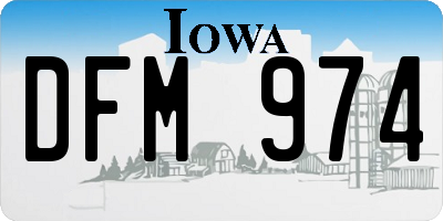 IA license plate DFM974