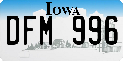 IA license plate DFM996