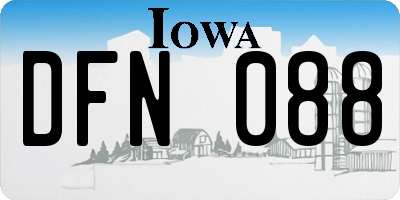IA license plate DFN088