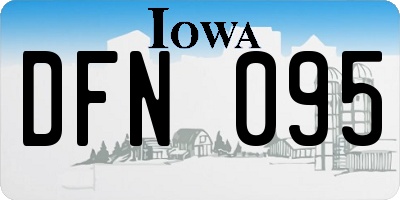 IA license plate DFN095