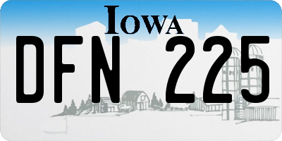 IA license plate DFN225