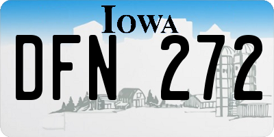 IA license plate DFN272