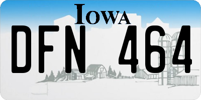 IA license plate DFN464