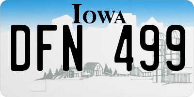 IA license plate DFN499