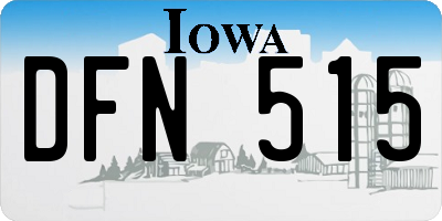 IA license plate DFN515
