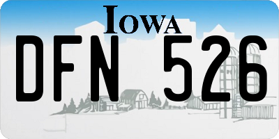IA license plate DFN526