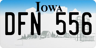 IA license plate DFN556