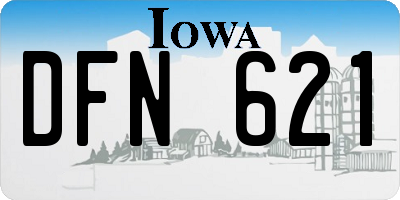 IA license plate DFN621