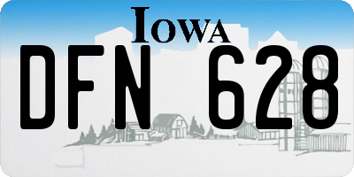 IA license plate DFN628