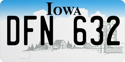 IA license plate DFN632