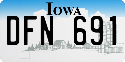 IA license plate DFN691