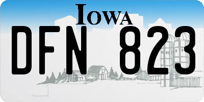 IA license plate DFN823