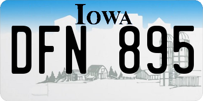 IA license plate DFN895