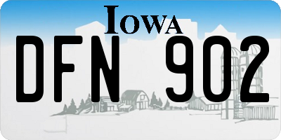 IA license plate DFN902