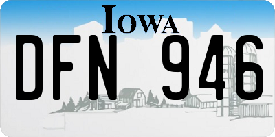 IA license plate DFN946