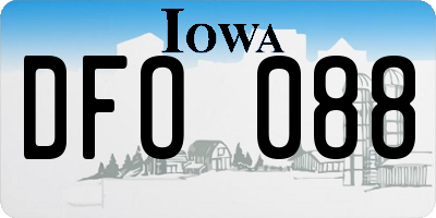IA license plate DFO088