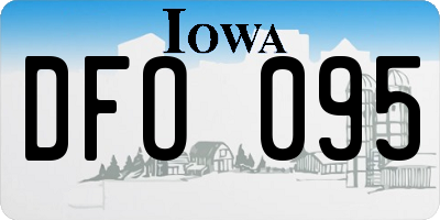 IA license plate DFO095