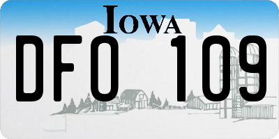IA license plate DFO109
