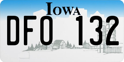 IA license plate DFO132