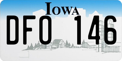 IA license plate DFO146
