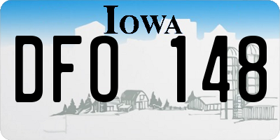 IA license plate DFO148