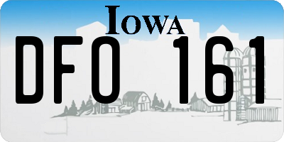 IA license plate DFO161