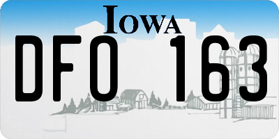 IA license plate DFO163