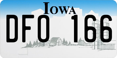 IA license plate DFO166