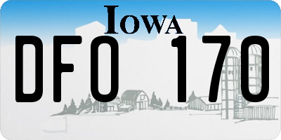 IA license plate DFO170