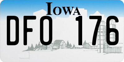 IA license plate DFO176