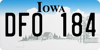IA license plate DFO184