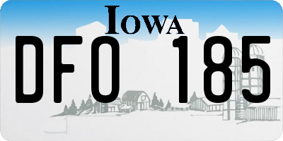 IA license plate DFO185