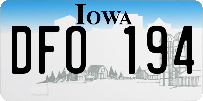 IA license plate DFO194