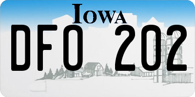 IA license plate DFO202