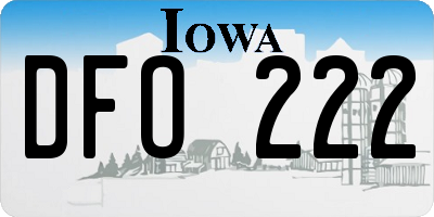 IA license plate DFO222