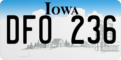 IA license plate DFO236