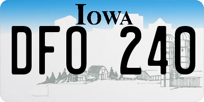 IA license plate DFO240